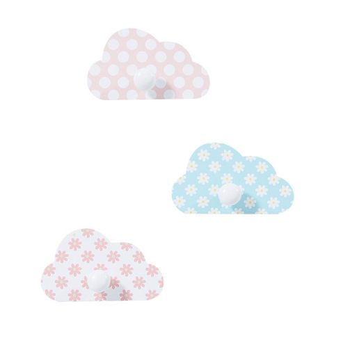 Image of Mothercare Butterfly Fields Cloud Hooks - 3 Pack