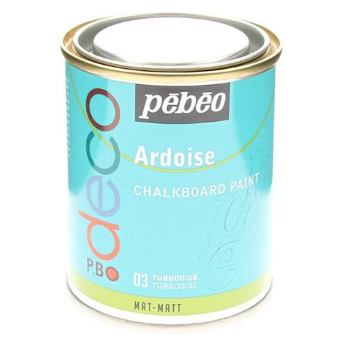 Image of Pebeo Chalkboard Paint - Turquoise - 250ml