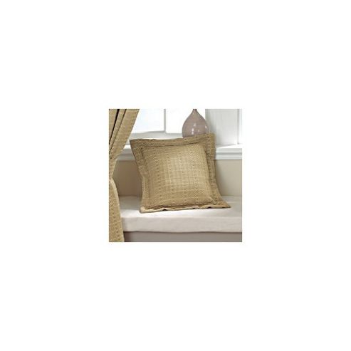Image of Dreams N Drapes Curtina Marlowe Cushion Cover In Biscuit - Biscuit