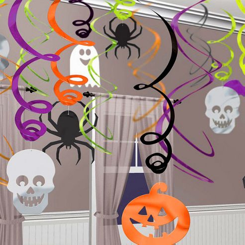 Image of Hanging Swirls Decoration - 60.9cm Halloween Decorations (30pk)
