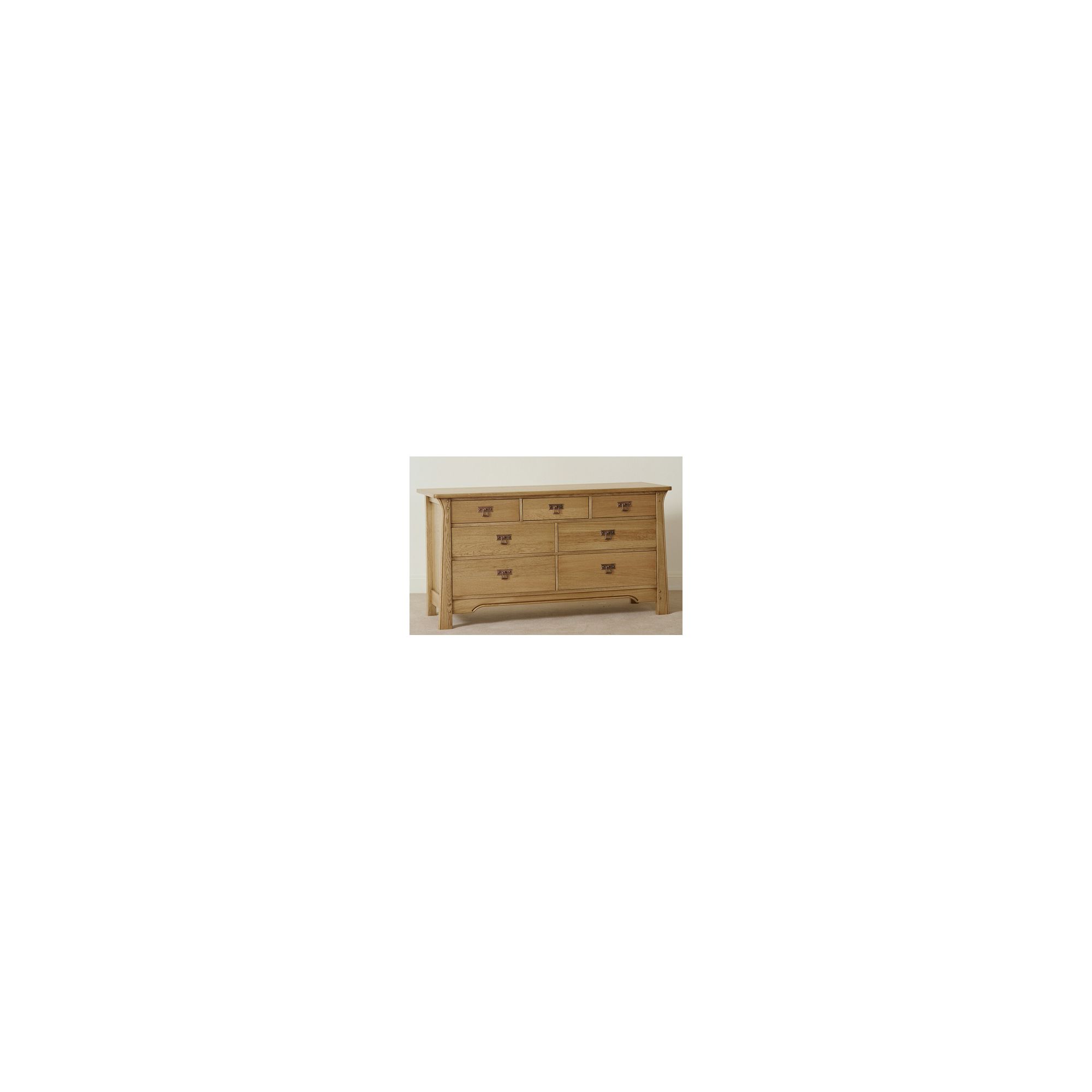 Sherry Designs Legacy Bedroom Low 7 Drawer Linen Chest - Antique Dark at Tesco Direct