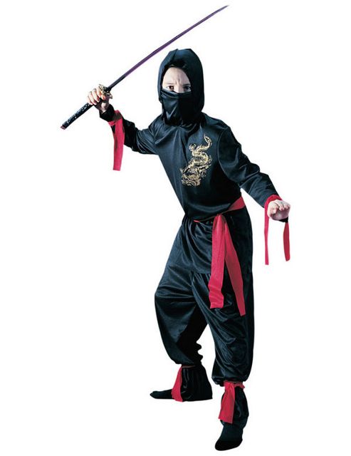 Image of Black Ninja Child Costume Medium