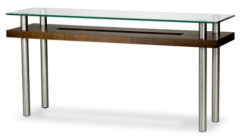 Image of Bdi Chocolate Stained Walnut Console Table