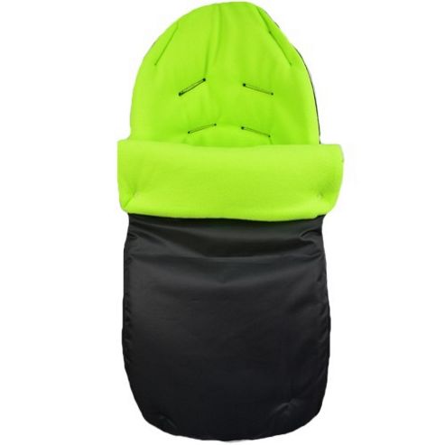 Image of Preciouslittleone Car Seat Footmuff (black/lime)
