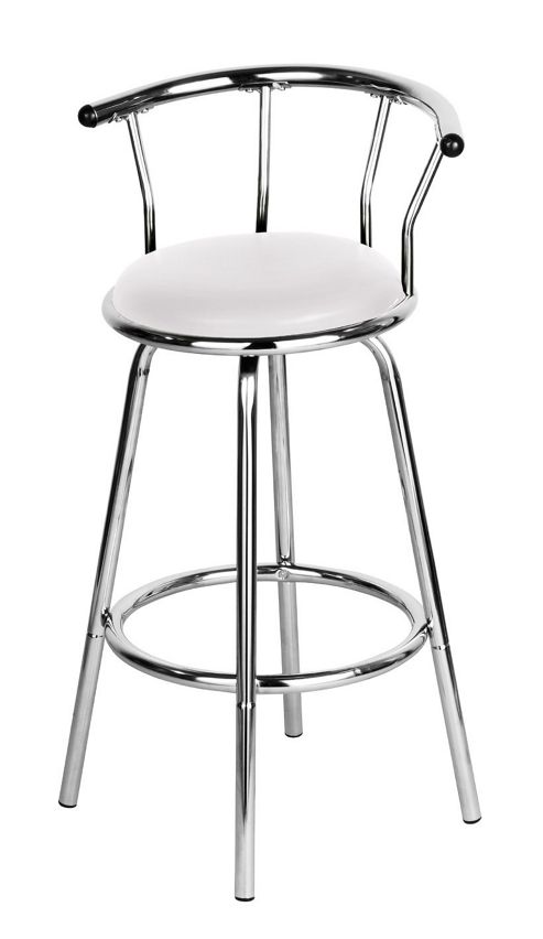 Image of Premier Housewares Revolving Barstool - White