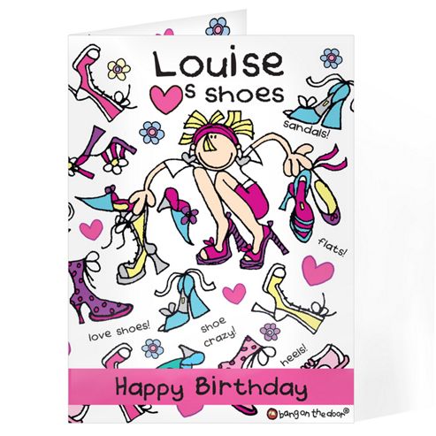 Image of Personalised Bang On The Door Shoes Card