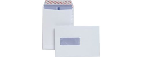 Image of Plus Fabric Envelopes Pocket Peel And Seal Window 110gsm C5 White [pack 500]