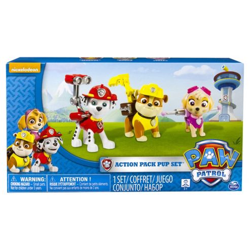 Image of Paw Patrol Action Pups 3pk Marsh/sky/rubble