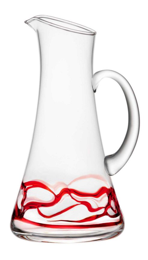 Image of Bormioli Rocco Ceralacca Water / Juice Jug - Red - 1300ml