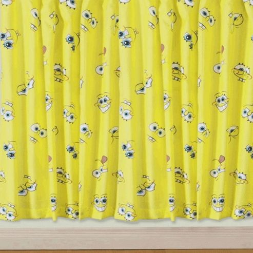 Image of Spongebob, Kids Bedroom Curtains 54s - Smiles - Multi