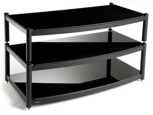 Image of Atacama 3 Shelf Tv Stand For Up To 60 Inch In Black