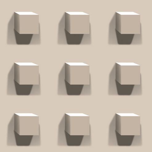 Image of Muriva Large Cubes Wallpaper - Sand