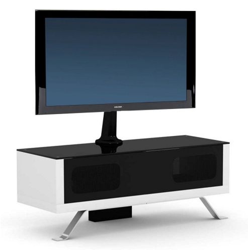 Image of Elmob Arcadia 120-21-fx White Cantilever Tv Stand