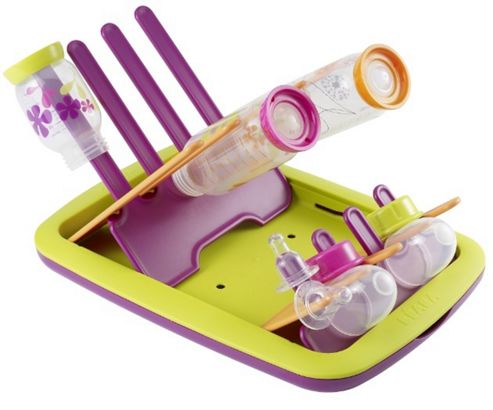 Image of Beaba Folding Feeding Bottle Draining Rack Multi Coloured