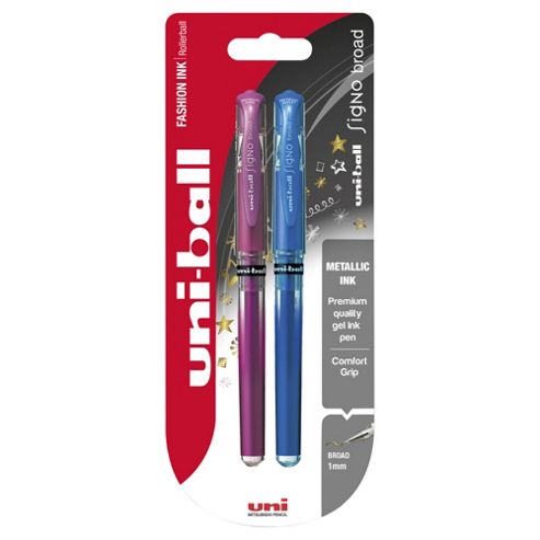 Image of Uni-ball 153 Metallic Twin Pack Pink Blue