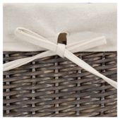 Tesco Grey Wicker Lined 4 Drawer Tower