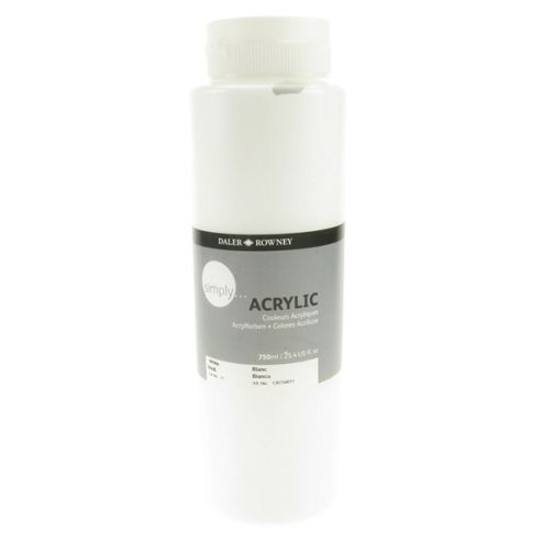 Image of Daler Simply Acrylic White 750ml