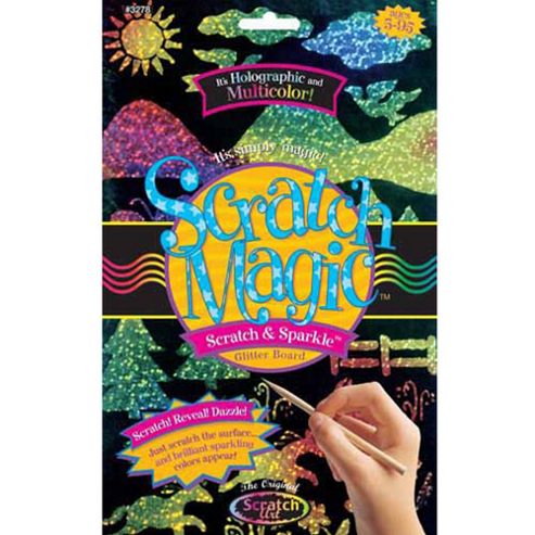 Image of Melissa And Doug Scratch Art Rainbow Holographic Pack