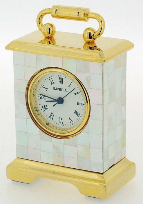 Image of Imperial Clocks Mother Of Pearl Carriage Clock