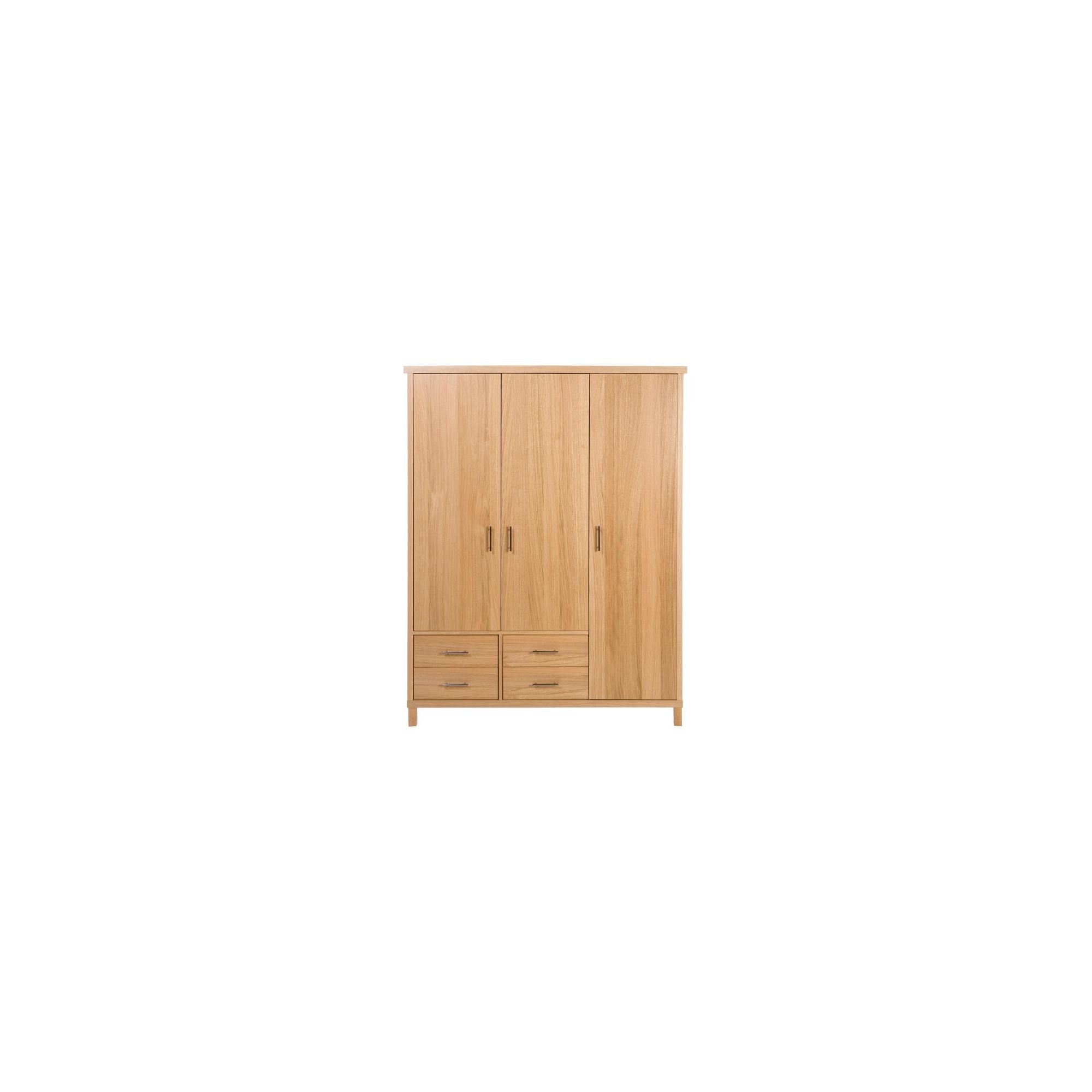 Urbane Designs Vettori Oak Bedroom 3 Door 4 Drawer Wardrobe at Tesco Direct