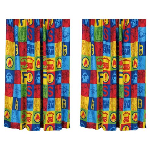 Image of Fireman Sam Curtains W168xl183cm (66x72")