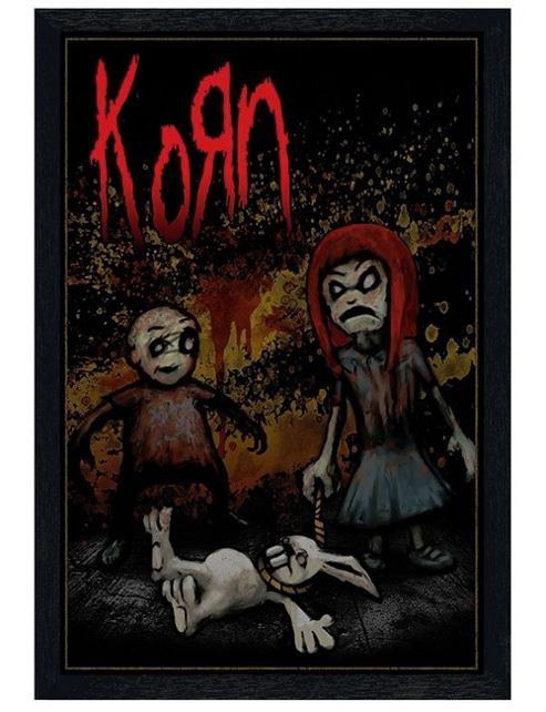 Image of Korn Black Wooden Framed Dead Bunny Poster