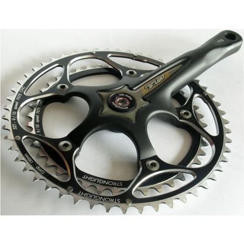 Image of Stronglight Z'light Double Chainset: 39/53t Black 170mm