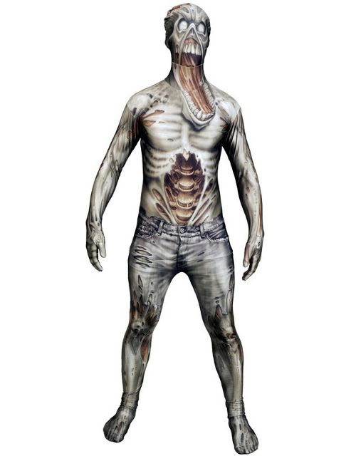 Image of Screaming Zombie Morphsuit Extra Large