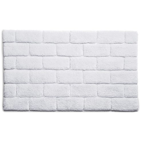 Image of Luxury Bamboo Bath Mat - White