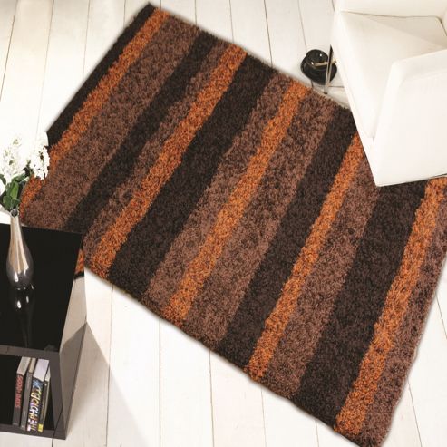 Image of Nordic Channel Orange/brown 80x150 Cm Shaggy Rug