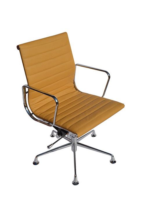 Image of Ea108 Eames Inspired Tan Brown Office Chair