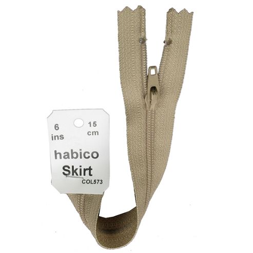 Image of Skirt Zip - 15cm - Beige