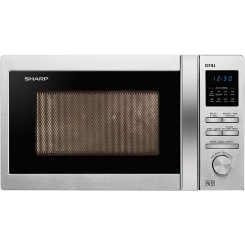 Image of Sharp R622stm Microwave Oven & Grill 20l Capacity Stainless Steel 1000w