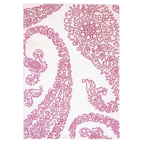 Image of Sabichi Pink And White Hand Tufted Rug
