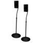 B-Tech Pair of Black Speaker Stands with Metal Base