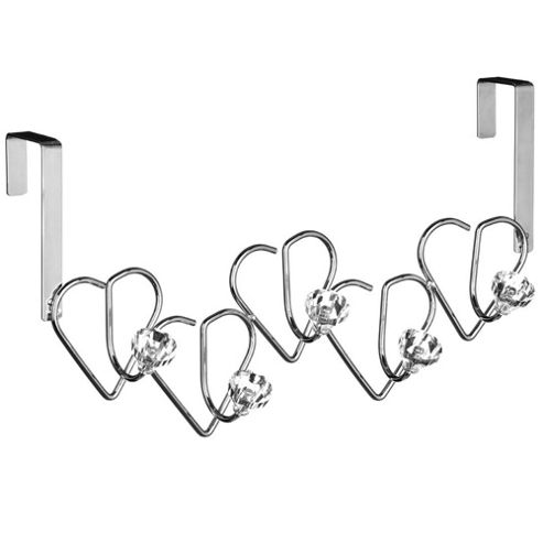 Image of Hanger - Over Door Hanging Coat / Towel Rack - Silver