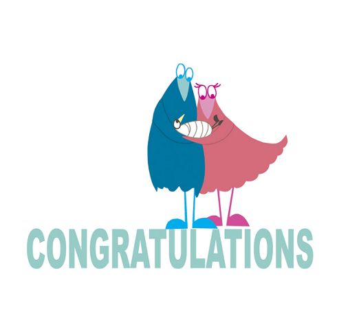 Image of Holy Mackerel Greetings Card- Congratulations On Your New Baby