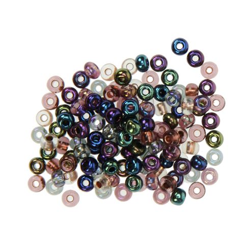 Image of Czech Seed Bead 6/0 Metallic Iridescent Assorted