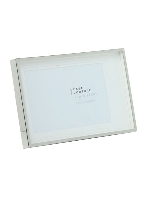 Image of Casa Couture Hambleton Plated Photo Frame 4x6 In Silver