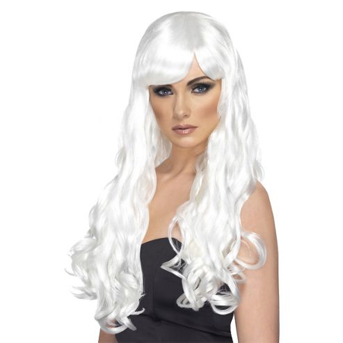 Image of Desire Long Curly Wig - White