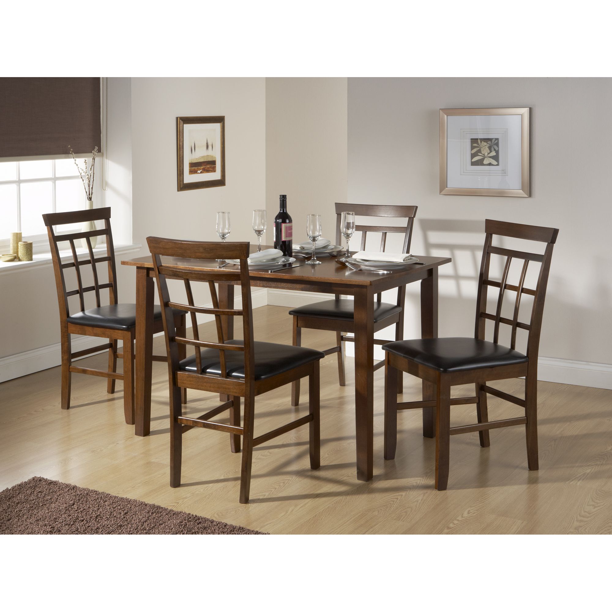 Elements Bude 5 Piece Dining Set - Walnut at Tesco Direct