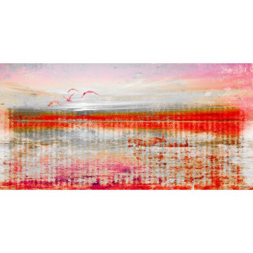 Image of Parvez Taj Dock Birds Wall Art - 30 Cm H X 61 Cm W X 5 Cm D