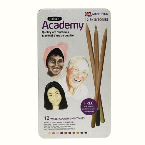 Image of Derwent Academy Set - Watercolour Skintones 12 Tin