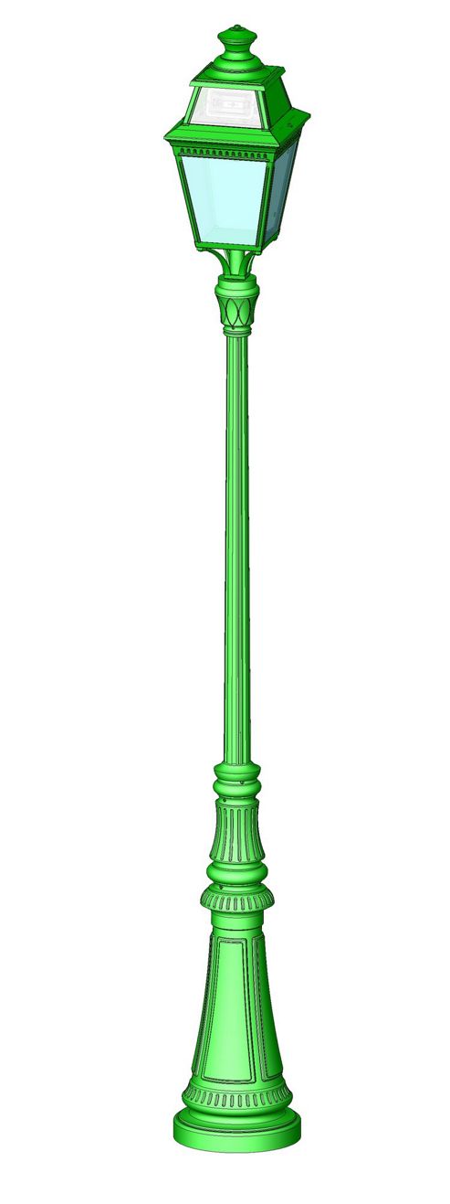 Image of Roger Pradier Avenue 3 No. 7 Post Lantern - British Racing Green