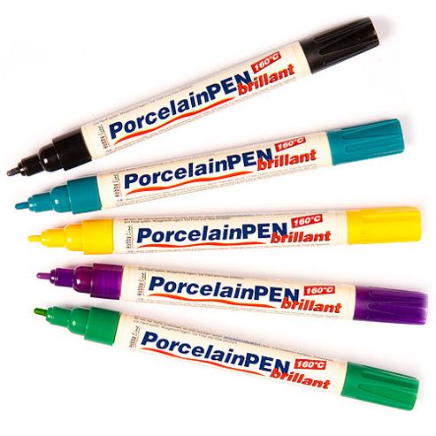Image of Brilliant Porcelain Paint Pens -pack C (pack Of 5)