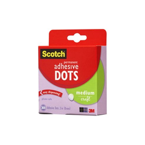 Image of 3m Scotch Permanent Adhesive Dots Medium Clear 010-300m