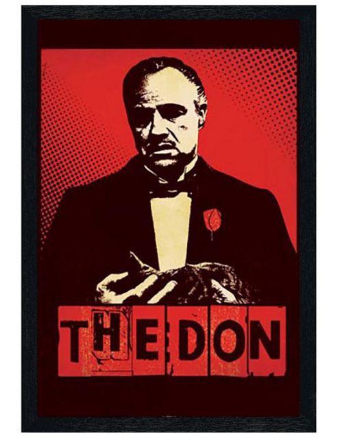 Image of The Godfather Black Wooden Framed The Don Poster