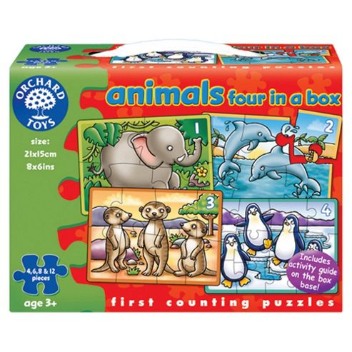 Image of Orchard Toys 4 In A Box Aniamls Jigsaw