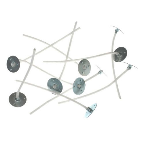 Image of Waxed Wick With Holders - 10 Pk