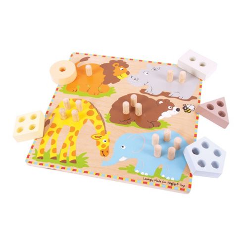 Image of Bigjigs Toys Bj443 Safari Animal Sorting Board